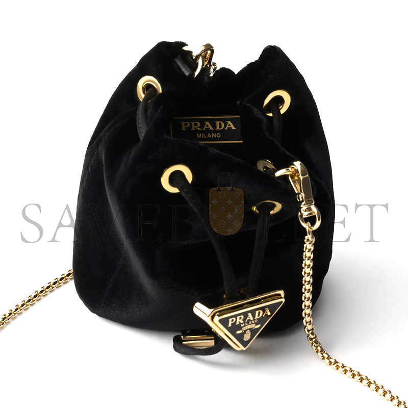 Pra*a velvet mini pouch 1nr016 (12*9*6cm)